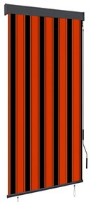 Estore de rolo para exterior 100x250 cm laranja e castanho