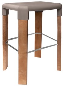 Banco OSLO 65H, Perna Madeira - Pack 16 unidades, Turtle Dove