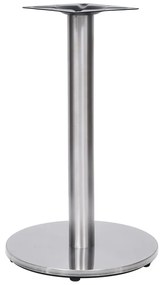 vidaXL Perna para mesa de bistrô Ø45x72 cm aço inoxidável prateado
