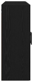 Gabinetes Suspensos 2 pcs Carvalho Preto Madeira Engenheirada