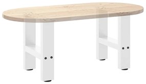Pés para mesa de centro , brancos, 2 peças, 40x (30-31) cm, aço