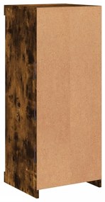 Aparador com luzes LED 41x37x100 cm carvalho fumado