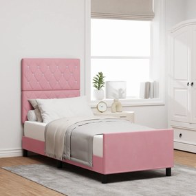 Cama vidaXL Rosa 80x200 cm Veludo