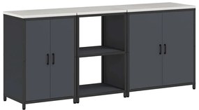 Conjunto de Armazenamento de Cozinha 3 pcs Antracite