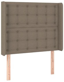 Cama com molas/colchão 90x200 cm tecido castanho-acinzentado