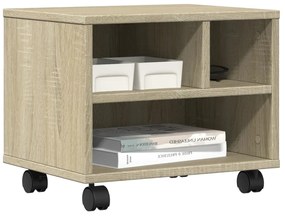 Suporte para impressora com rodas 41x32x34,5 cm carvalho sonoma