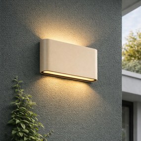 Candeeiro de Parede Exterior Moderno Bege 17,5cm incl. LED IP65 - Batt