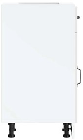 Armário base cozinha Porto derivados madeira branco brilhante