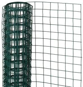 Nature Rede arame quadrada 1x5 m 25 mm aço revestido a plástico verde