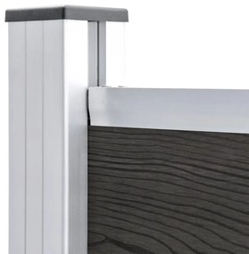 Painel de cerca 175x146 cm WPC cinzento