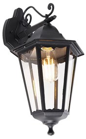 Candeeiro de parede exterior clássico preto IP44 - Havana Down Clássico / Antigo