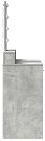 Mesa de Maquilhagem vidaXL com Luzes LED Cinza Claro 100x41x140 cm