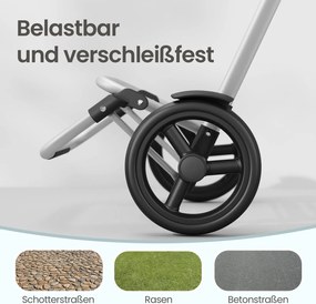 Carrinho de compras, 35 x 44 x 100 cm com bolsa térmica preto