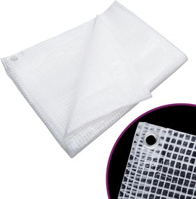 vidaXL Lona tecelagem estilo gaze 140 g/m² 6x6 m branco