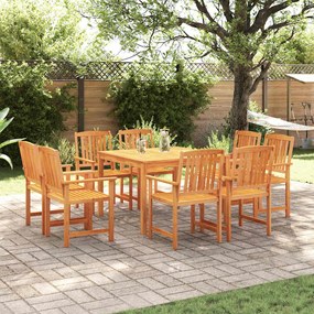 vidaXL Conjunto de Jantar de Jardim 9 pcs 180 x 90 x 75 cm