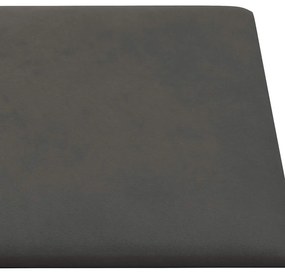 Painel de parede 12 pcs 90x15 cm veludo 1,62m² cor cinza-escuro