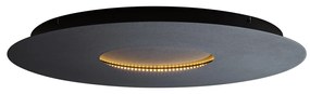 Plafon moderno preto 60cm incl. LED regulável em 3 níveis - Morning Moderno