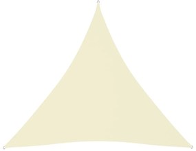 Para-sol est. vela tecido oxford triang. 4,5x4,5x4,5m cor creme