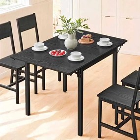 Mesa de jantar para 2-4 pessoas extensivel (CADEIRAS NÃO INCLUIDAS) 78 x 120 x 76,2 cm preto