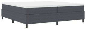Cama Box Spring vidaXL Cinza Escuro 200x200 cm Tecido de Corduroy