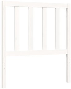 Cama sem colchão 100x200 cm madeira de pinho maciça branco