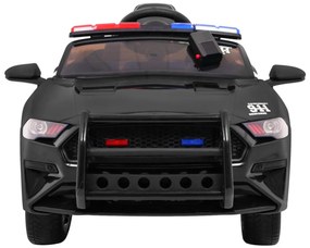 Carro elétrico para Crianças 12V GT Sport Policia Rodas Eva, Assento de couro