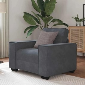 vidaXL Poltrona 60 cm veludo verde-escuro