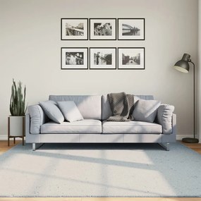 Tapete pelo curto macio e lavável HUARTE 200x200 cm azul