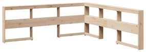 Cama com estante sem colchão 200x200 cm pinho maciço