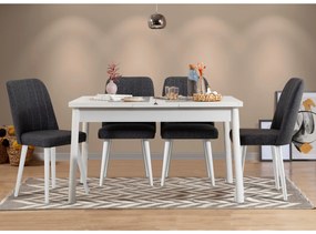 Conjunto Mesa de Jantar Extensível e Cadeiras (5 Peças) Santiago – Bra