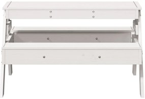 Mesa de piquenique p/ crianças 88x97x52 cm pinho maciço branco