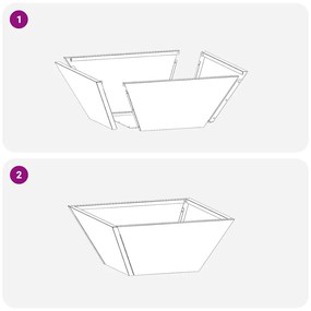 Jardineira em Forma de Bowl 35x35x15 cm de Aço Envelhecido da