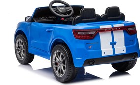 Carro elétrico para Crianças 2 a 5 anos, 12V Dodge Durango Rodas de espuma EVA, assento Couro ecológico e Comando Azul