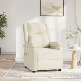 Poltrona de massagens elétrica veludo creme