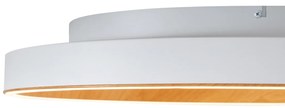 Plafon de design branco com madeira 60cm incl. LED com interruptor de 3 níveis - Ingo Design