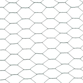 Cerca arame galinheiro 25x1,5 m aço c/ revestimento PVC verde