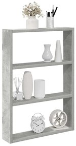 vidaXL Prateleira de parede 43x9x60 cm deriv. madeira cinza cimento