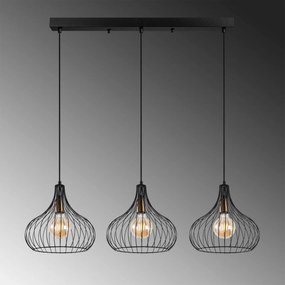 Candeeiro Suspenso Teldamla – Preto Antique – 76 x 22 x 120 cm