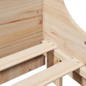 Cama com estante sem colchão 135x190 cm madeira maciça