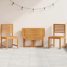 Conjunto de Bistrô de Jardim 3 Peças vidaXL em Madeira Sólida de Acácia