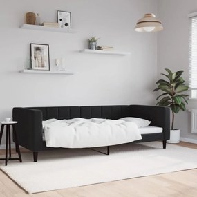 Sofá-cama 90x190 cm veludo preto