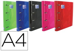Pasta com Recarga Oxford Europeanbinder Classic 4 Aneis 35 mm Quadricula 5 mm Din A4 Capa Extradura Cores Classicas