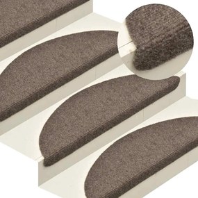 Tapetes de escada adesivos 30 pcs 56x17x3 cm creme