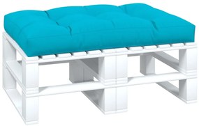 Almofadão para sofá de paletes 120x80x12 cm tecido turquesa