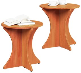 Conjunto de Mesas de Café 2 pcs Castanho 46 x 46 x 47 cm