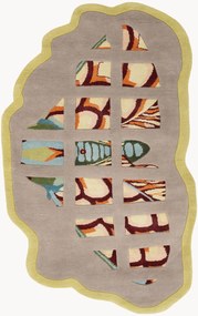 Tapete em lã artesanal com relevo Moth