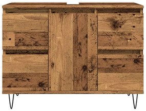 Armário casa banho 80x33x60 cm derivados madeira madeira velha