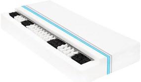 Sofá-cama com colchão 90x200 cm pinho maciço branco