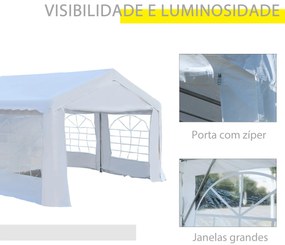 Tenda para Festas 400x400x280cm para Exterior Campismo Casamentos com