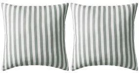 Almofadas para exterior 2 pcs 45x45 cm riscas cinzento